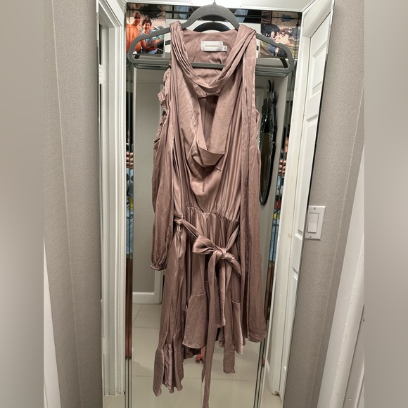 Zimmermann Wrap Silk Dress in Rosé -  Size AU1 - Picture 4 of 9